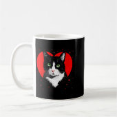 Tuxedo Cat Valentine Heart For Kitten And Animal L Koffiemok (Links)