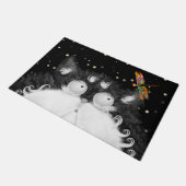 Tuxedo Cat Veroverd door Dragonfly Deurmat (Schuin)