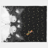 Tuxedo Cat Veroverd door Dragonfly Fleece Deken (Voorkant (Horizontaal))