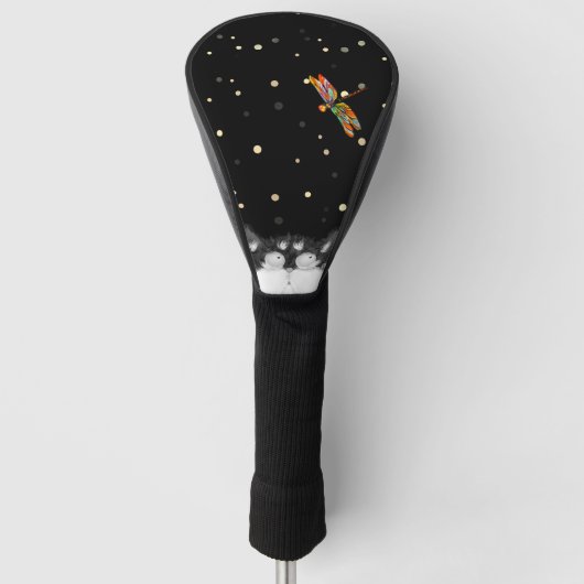 Tuxedo Cat Veroverd door Dragonfly Golfheadcover (Voorkant)