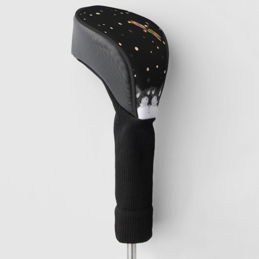 Tuxedo Cat Veroverd door Dragonfly Golfheadcover (Schuin)