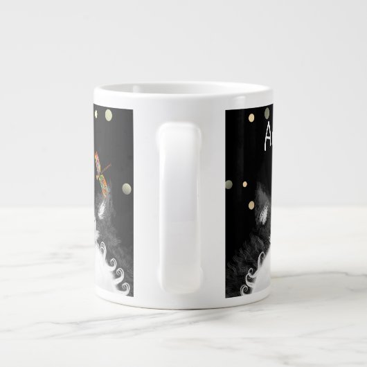 Tuxedo Cat Veroverd door Dragonfly Grote Koffiekop (Achterkant)