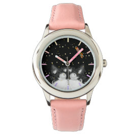 Tuxedo Cat Veroverd door Dragonfly Horloge