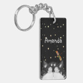 Tuxedo Cat Veroverd door Dragonfly Sleutelhanger (Voorkant Links)