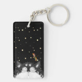 Tuxedo Cat Veroverd door Dragonfly Sleutelhanger (achterkant)