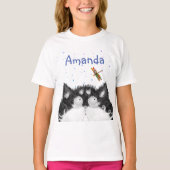 Tuxedo Cat Veroverd door Dragonfly T-shirt (Voorkant)