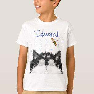 Tuxedo Cat Veroverd door Dragonfly T-shirt