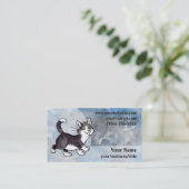 Tuxedo Cat Visitekaartje - Blauw en grijs (Staand voorkant)