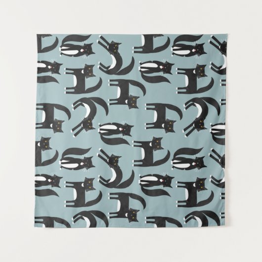 Tuxedo Cat Wandkleed (Voorkant (horizontaal))