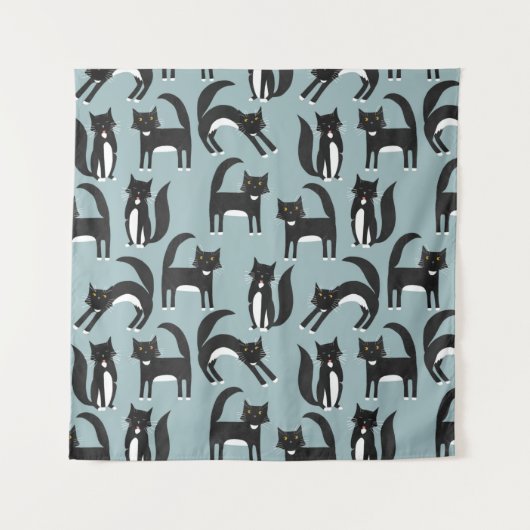 Tuxedo Cat Wandkleed (Voorkant)