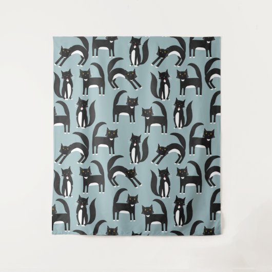 Tuxedo Cat Wandkleed (Voorkant)