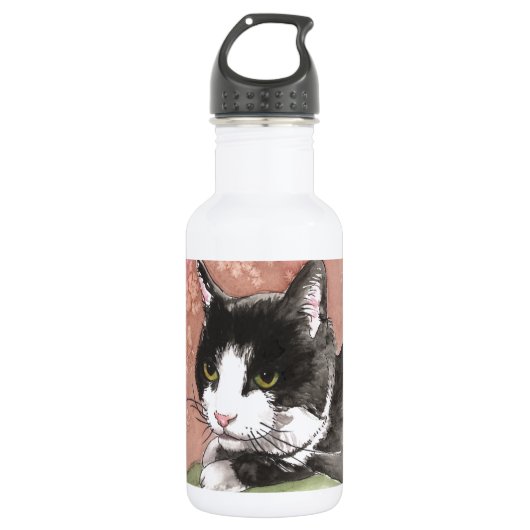 Tuxedo Cat Waterfles (Voorkant)