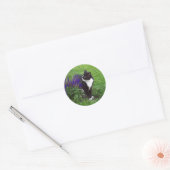 Tuxedo cat-waterverf ronde sticker (Envelop)