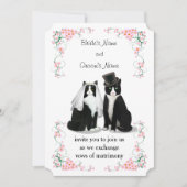 Tuxedo Cat Wedding Kaart (Voorkant)