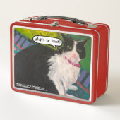 Tuxedo Cat 'What's For Lunch' Metalen Lunchbox (Voorkant)
