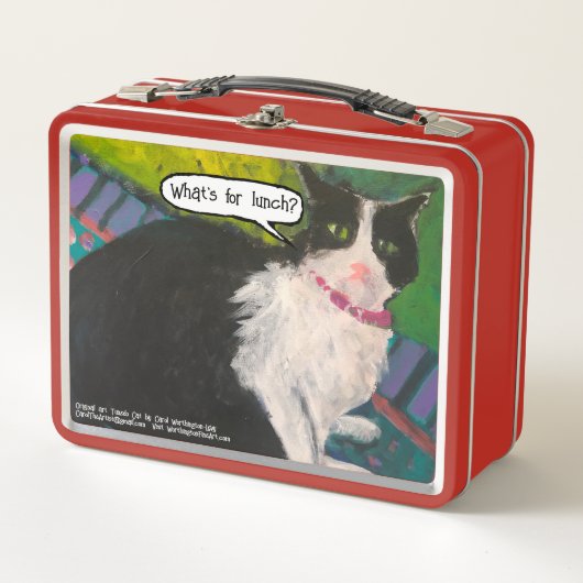 Tuxedo Cat 'What's For Lunch' Metalen Lunchbox (Voorkant)