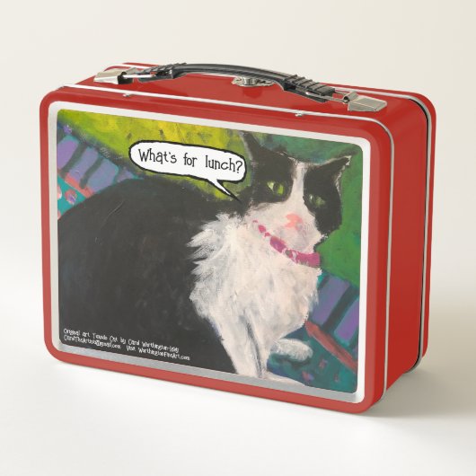 Tuxedo Cat 'What's For Lunch' Metalen Lunchbox (Achterkant)