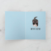 Tuxedo Cat Whimsical Art Kaart (Binnen)