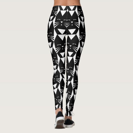 Tuxedo Cats Black en White Cute Pattern Leggings (Achterkant)