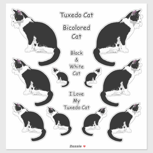 Tuxedo Cats LG Sticker Set (Vel)