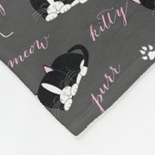 Tuxedo Cats Pattern Fleece Deken (Hoek)