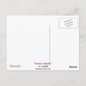 Tuxedo Catterfly Cat/Butterfly Whimsical Fantasy Briefkaart (Achterkant)