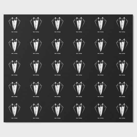Tuxedo Classic Party Funny Concert Festival Design Cadeaupapier (Vlak)