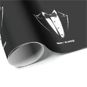 Tuxedo Classic Party Funny Concert Festival Design Cadeaupapier (Rol Hoek)