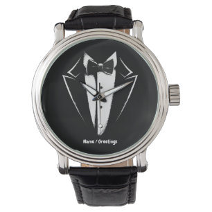 Tuxedo Classic Party Funny Concert Festival Design Horloge