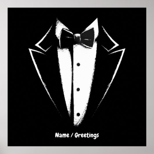 Tuxedo Classic Party Funny Concert Festival Design Poster (Voorkant)