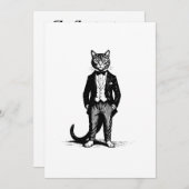 Tuxedo Classy Cat Kaart (Voorkant / Achterkant)