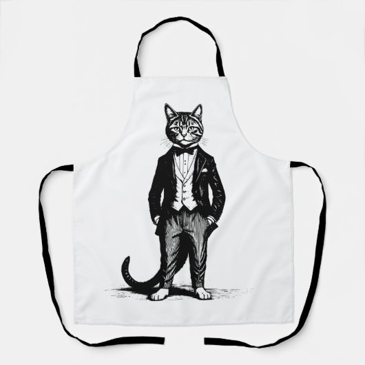 Tuxedo Classy Cat Schort (Voorkant)