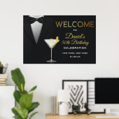 Tuxedo Cocktail Welkom Bord Poster (Thuiskantoor)