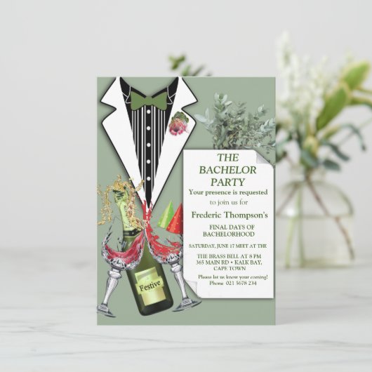 Tuxedo Corsage Bachelor Party van King Protea (Staand voorkant)