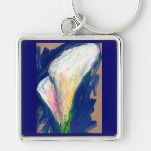 Tuxedo Cuff Lily Flowers schilder Art Sleutelhange Sleutelhanger