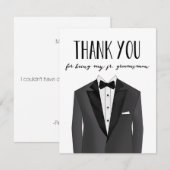 Tuxedo Dank u Junior Groomsman | Groomsman Kaart (Voorkant / Achterkant)