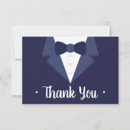 Tuxedo Dankbetuigingkaart, Navy Das RSVP Kaartje