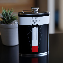 Tuxedo Das Bruidegom Huwelijk Flask Heupfles