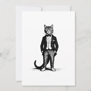 Tuxedo Elegante Kat Kaart
