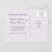 Tuxedo en Gown Wedding Save the Date Briefkaart (Achterkant)