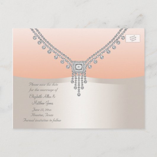 Tuxedo en jurk slaan de datum op aankondigingskaart (Achterkant)