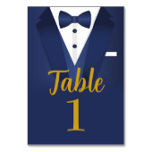Tuxedo Event Bow Stropdas Zwart Stropdas Goud Navy Kaart (Voorkant)