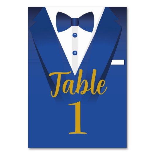 Tuxedo Event Bow Stropdas Zwart Stropdas Royal Blu Kaart (Achterkant)