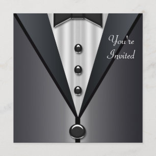 Tuxedo feestjurk zwart galajurk formeel feest kaart