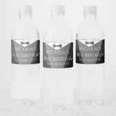 Tuxedo flesetiket zwart zilver waterfles etiket (Flessen)