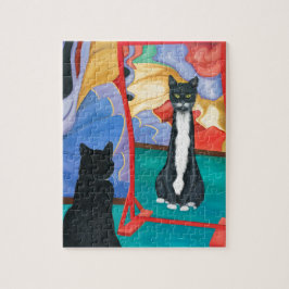Tuxedo Fun House Cats Legpuzzel