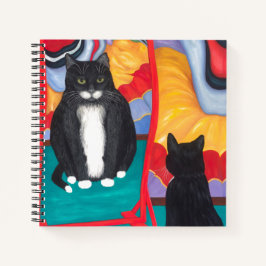 Tuxedo Fun House Fat Cat Spiral notebook Small Notitieboek