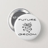 Tuxedo Future Groom Ronde Button 5,7 Cm (Voorkant /achterkant)