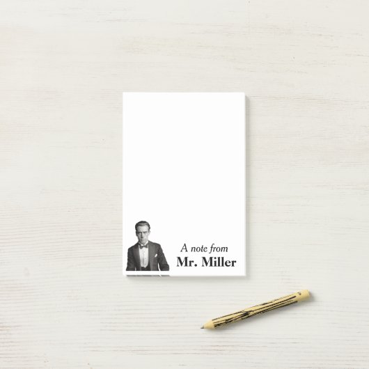  Tuxedo Gent - Aangepast Post-it® Notes (Op bureau)