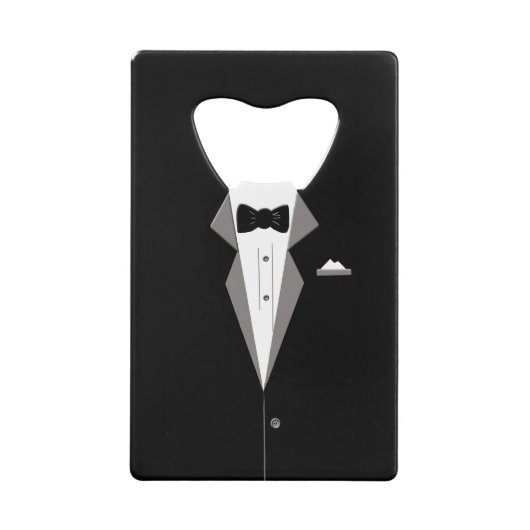 Tuxedo gepersonaliseerde flesopener creditkaart flessenopener (Voorkant)